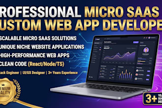 build a custom web app and micro saas niche website