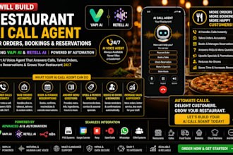 build restaurant ai call agent for orders bookings and reservations