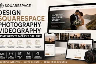 design squarespace photography videography rsvp website client gallery