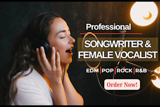 be your edm vocalist and pop song topline songwriter royalty free singer