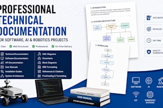 create technical documentation for software, ai and robotics projects