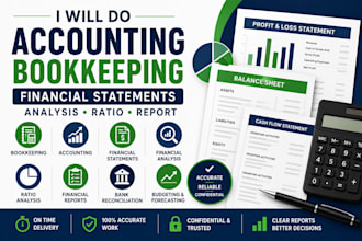 accounting, bookkeeping, financial statements, financial analysis and reports