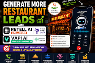 generate restaurant leads using retell ai call agent vapi ai voice automation