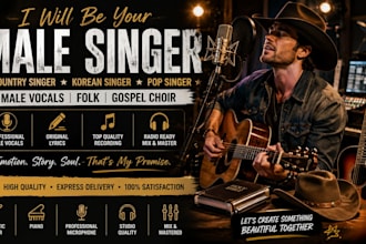 male country singer, korean singer, pop singer, male vocals, folk, gospel choir