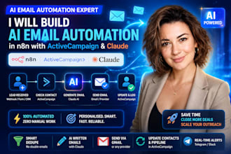 build an ai email automation in n8n, activecampaign and claude