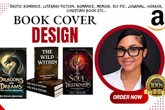 do a captivating book cover design, paperback, ebook hardcover and dust jacket
