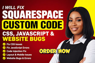 fix squarespace custom css javascript code and website bugs