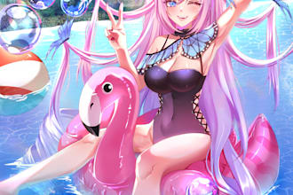 make pfp illustration in anime art style