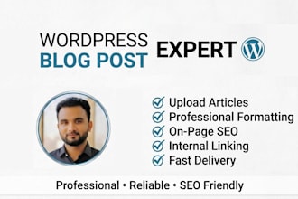 publish and optimize SEO friendly wordpress blog posts professionally
