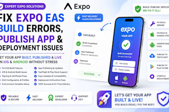 fix expo eas build errors, publish app and deployment issues
