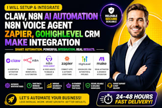 claw n8n ai automation n8n voice agent zapier  gohighlevel CRM make integration
