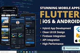 build app design ui ux and develop flutter application