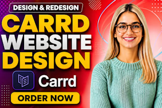 design carrd website, landing page, portfolio website and carrd redesign