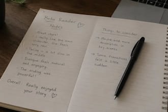 read your book and provide detailed beta reader feedback