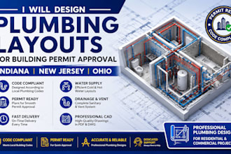design plumbing layouts for building permit approval in indiana new jersey ohio