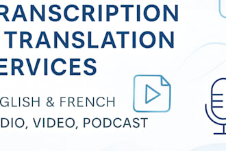 transcribe english podcasts interviews or videos