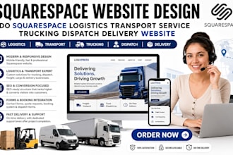 do squarespace logistics transport service trucking dispatch delivery website