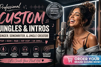 create original commercial jingles, female lyrics, and radio ready songs
