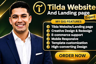 tilda website design, redesign , tilda website SEO,  tilda landing page expert