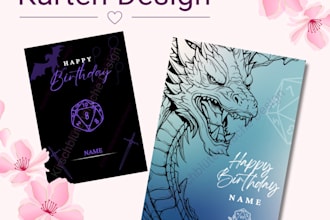 create a custom birthday card or invitation design