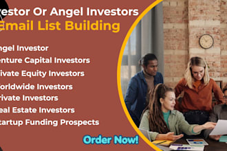 provide you valid email list of investor or angel investors