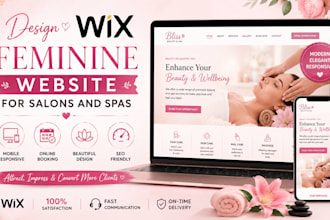 design wix feminine website for salons and spas