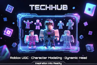 high quality roblox ugc, character modeling, dynamic heads, face custom 3d model