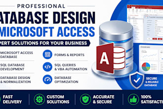 create a microsoft access database with sql and database design