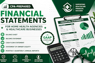 create CPA financial statements for medical facilities and home healthcare