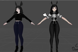 create custom vrchat avatar for PC and quest vtuber, furry, booth model