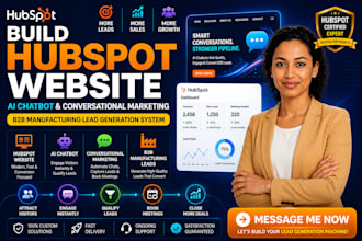 build hubspot website ai chatbot conversational marketing b2b manufacturing lead