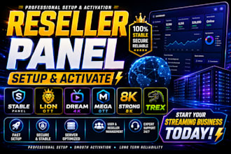 setup and activate stable panel, lion ott, dream 4k, mega ott, strong 8k, trex
