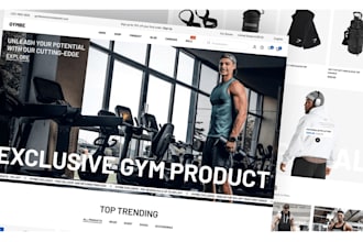 design gym clothing website gym wear store clothing shopify store