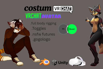 create a custom furry vrchat avatar for you