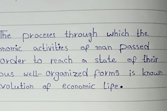 write clear handwritten economics notes
