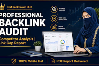 do backlink audit and competitor analysis with link gap report and SEO strategy