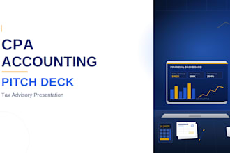 design CPA accounting firm pitch deck tax advisory proposal deck presentation