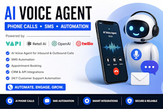 build ai phone SMS voice agent, ai receptionist vapi, retell al, openai, twilio