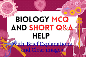 create basic biology mcqs and short questions for your topics
