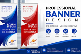 design roll up banner, web banner , banner ads