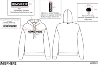 create a professional hoodie activewear tech pack for manufacturing