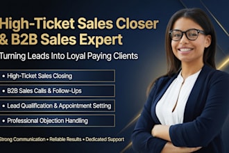 be your sales closer for high ticket sales rep b2b sales appointment setter