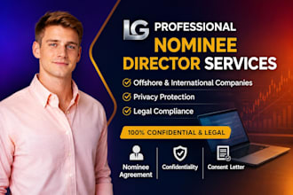 do nominee director service for US, UK, ireland, india, estonia company