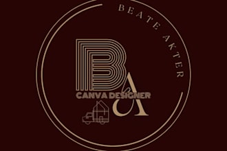 design a modern minimalist logo in canva