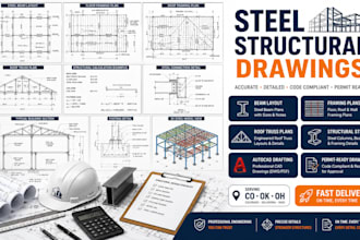 design steel structural drawings, beam layout, framing truss plans in co, ok, oh
