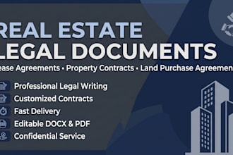 draft real estate legal documents, lease agreements and property contracts