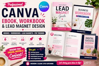 do canva ebook design lead magnet PDF freebie canva workbook design editable pdf
