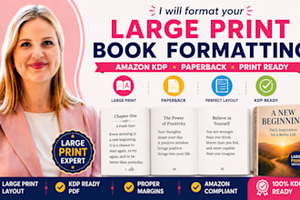 format your large print book for amazon KDP paperback