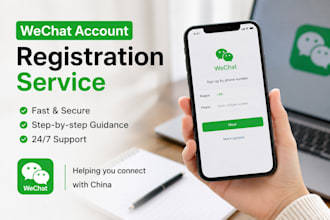 help you create a wechat account