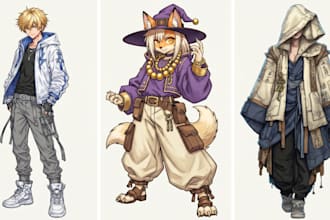 draw comic book page illustration, 2d character design, nsfw comic art